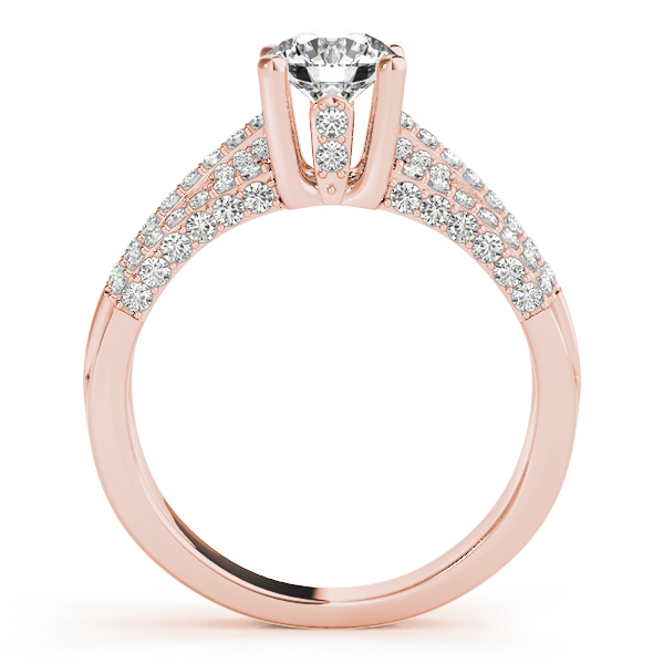 Diamond Accented Multi-Row Engagement Ring 14k Rose Gold (1.23 ct)