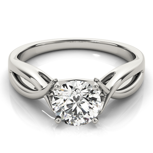 Solitaire Bypass Diamond Engagement Ring Palladium (1.25ct)