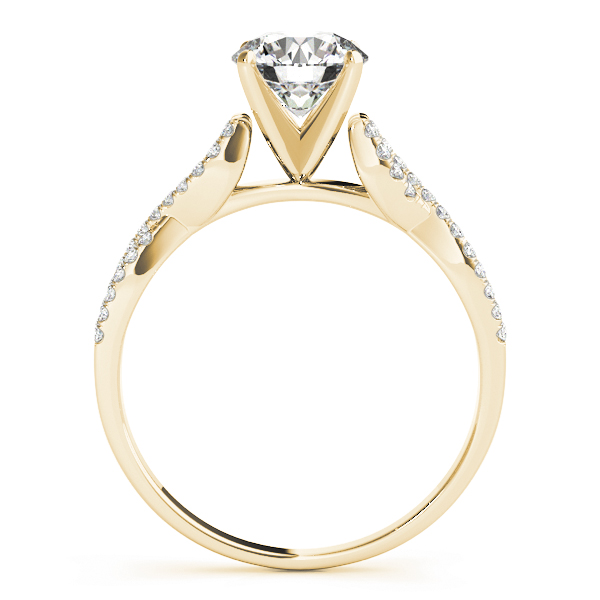 Diamond Accented Twisted Band Engagement Ring 14k Yellow Gold (1.50ct)