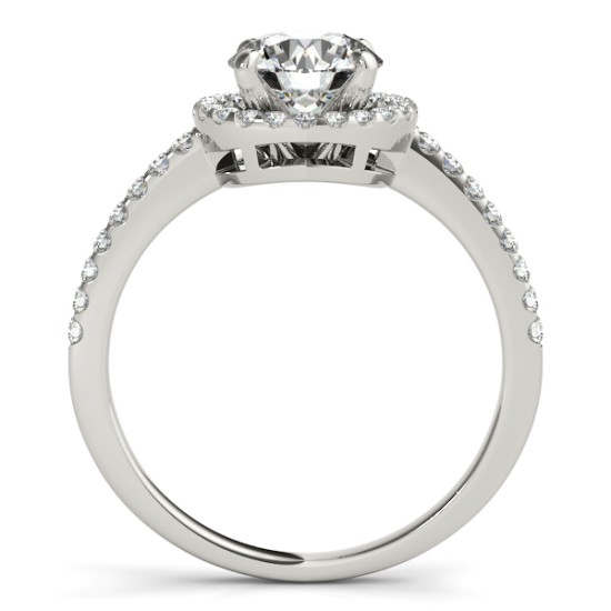 Diamond Accented Halo Engagement Ring Setting Palladium (0.33ct)