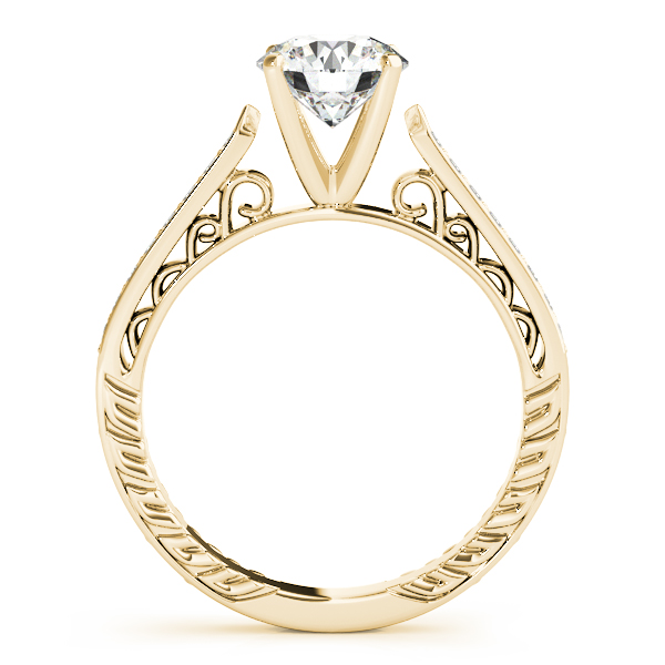 Diamond Antique Style Engagement Ring Setting 18k Yellow Gold (0.10ct)