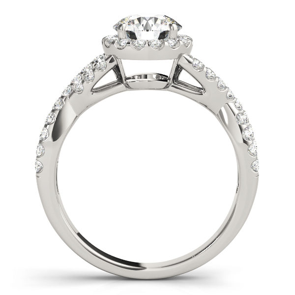 Diamond Infinity Halo Engagement Ring 14k White Gold (0.52ct)