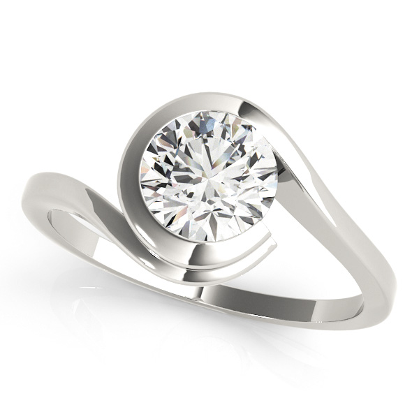 Solitaire Tension Set Diamond Engagement Ring Palladium (0.90ct)