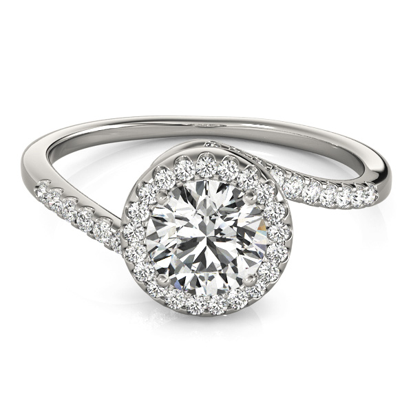 Brilliant Round Bypass Diamond Engagement Ring Platinum (0.70ct)