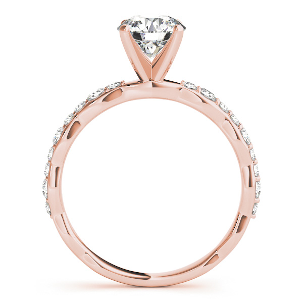 Solitaire Contoured Shank Diamond Engagement Ring 14k Rose Gold (0.33ct)