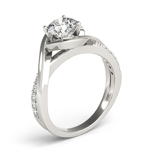 Solitaire Bypass Diamond Engagement Ring Platinum (3.13ct)