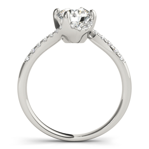 Diamond Twisted Engagement Ring Platinum (1.00ct)