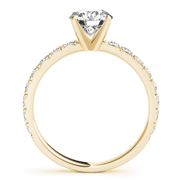 Diamond Single Row Engagement Ring Setting 18k Yellow Gold (0.32ct)