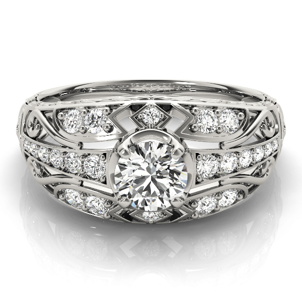 Diamond Art Deco Engagement Ring Platinum (0.73ct)