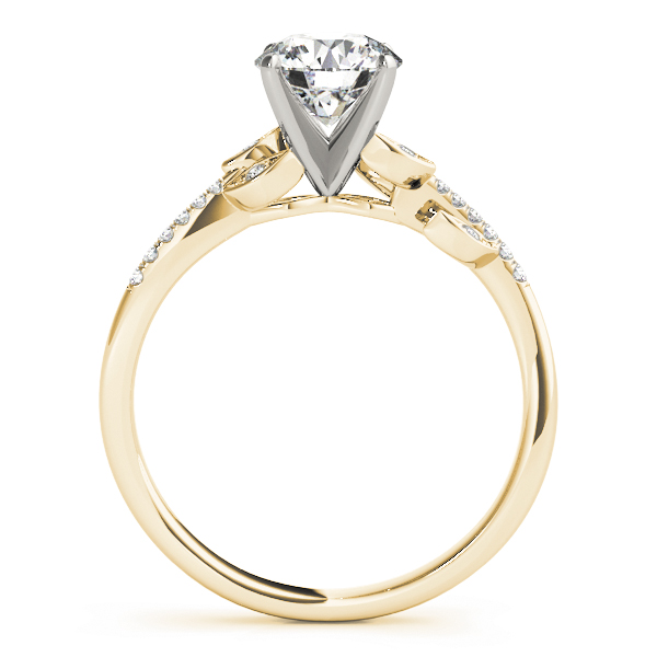 Diamond Vine Leaf Engagement Ring Setting 14K Yellow Gold (0.10ct)