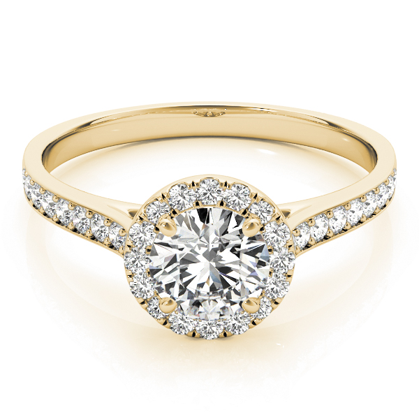 Diamond Halo Engagement Ring 18k Yellow Gold (0.29ct)