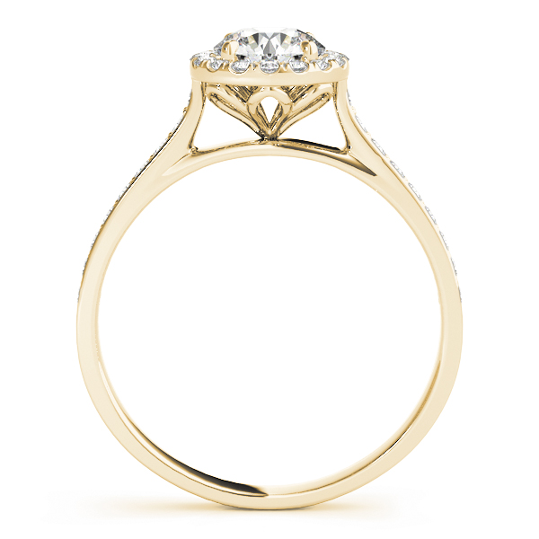 Diamond Halo Engagement Ring 18k Yellow Gold (0.29ct)