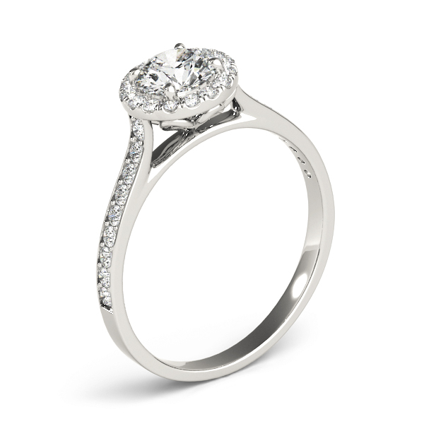 Diamond Halo Engagement Ring Palladium (1.29ct)