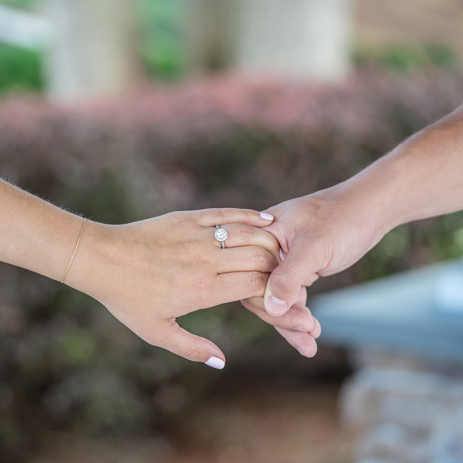 Diamond Halo Engagement Ring Palladium (1.29ct)