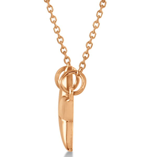 Shining Star Pendant w/ 18 inch Cable Chain in 14k Rose Gold