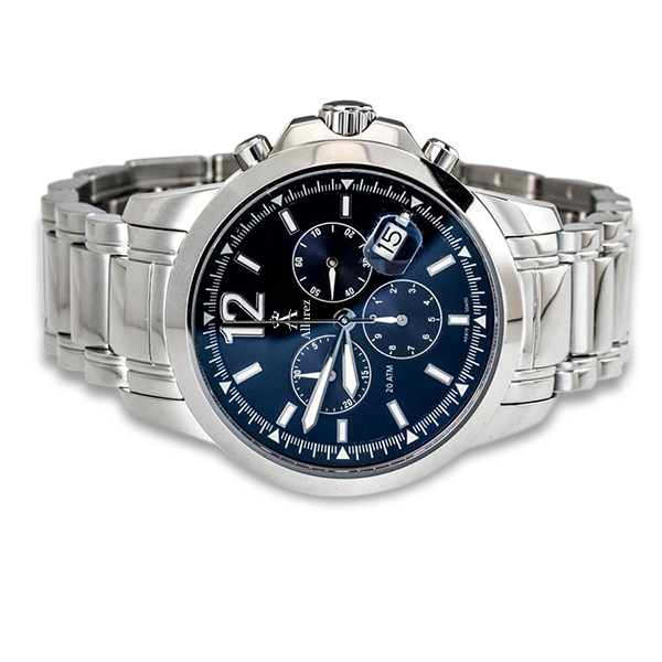 Allurez Men's Stainless Steel Classic Chronograph Wrist Watch Swiss