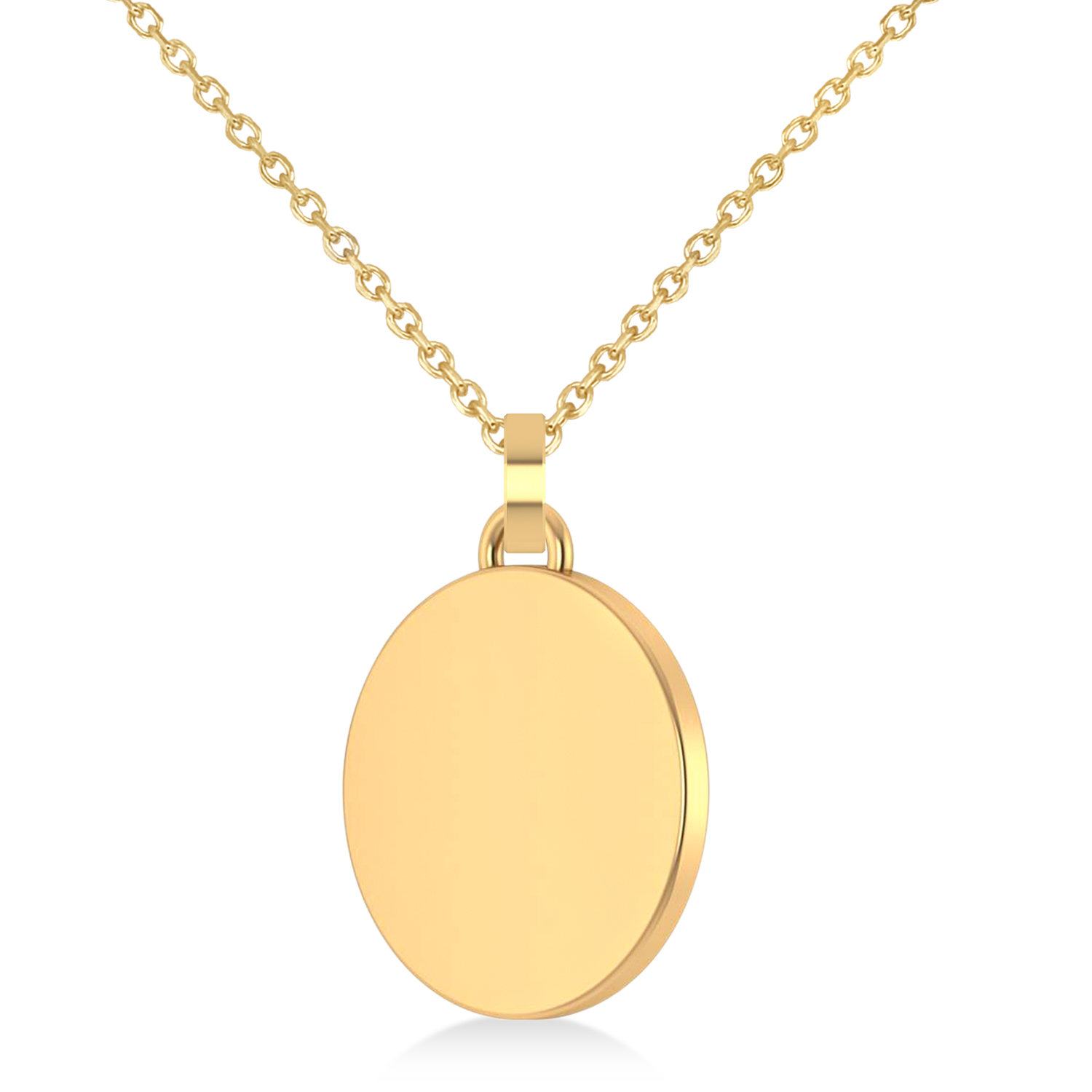 Cryptocurrency Ethereum Pendant Necklace With Bail 14k Yellow Gold