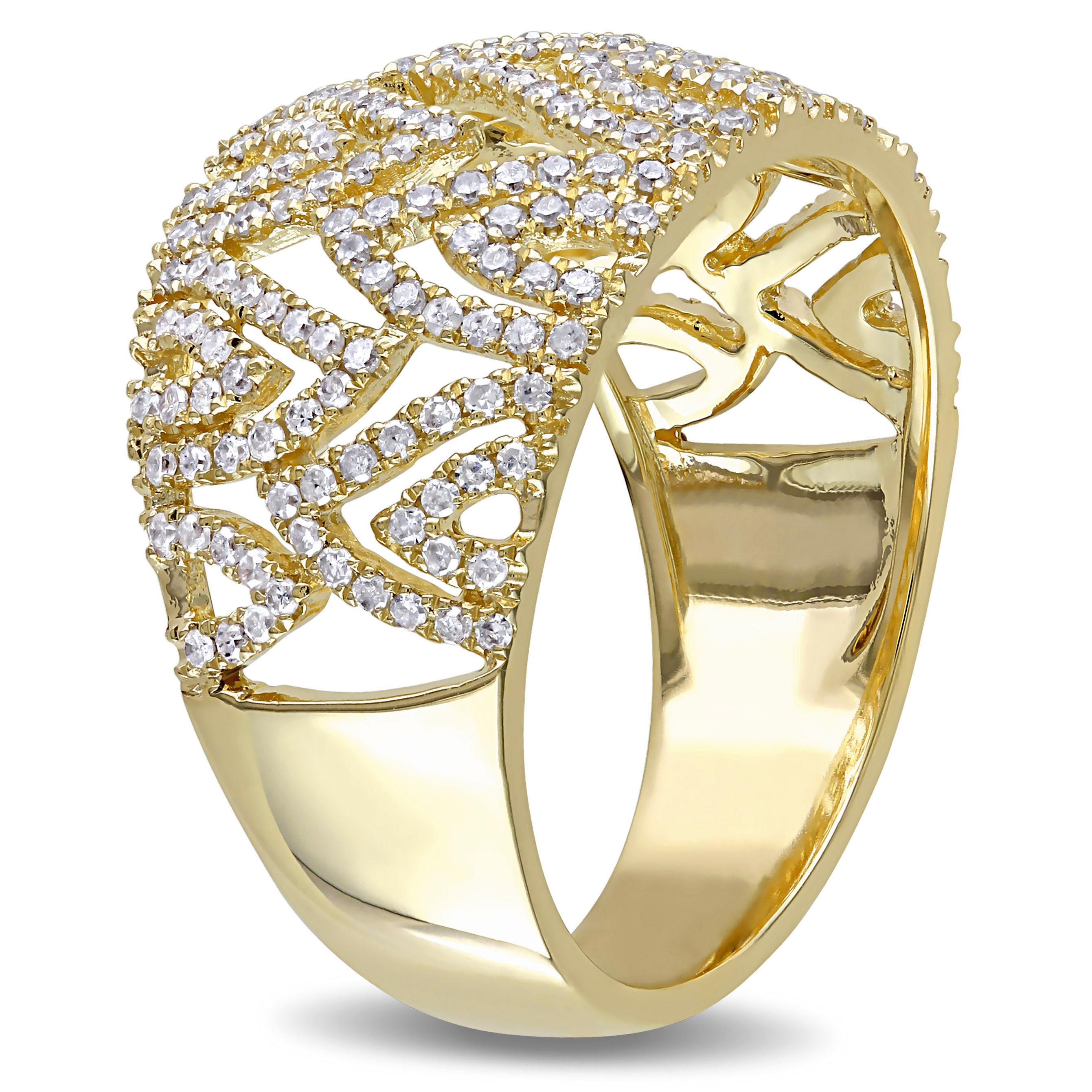 Diamond Modern Fashion Ring 14k Yellow Gold (0.60ct) DE317