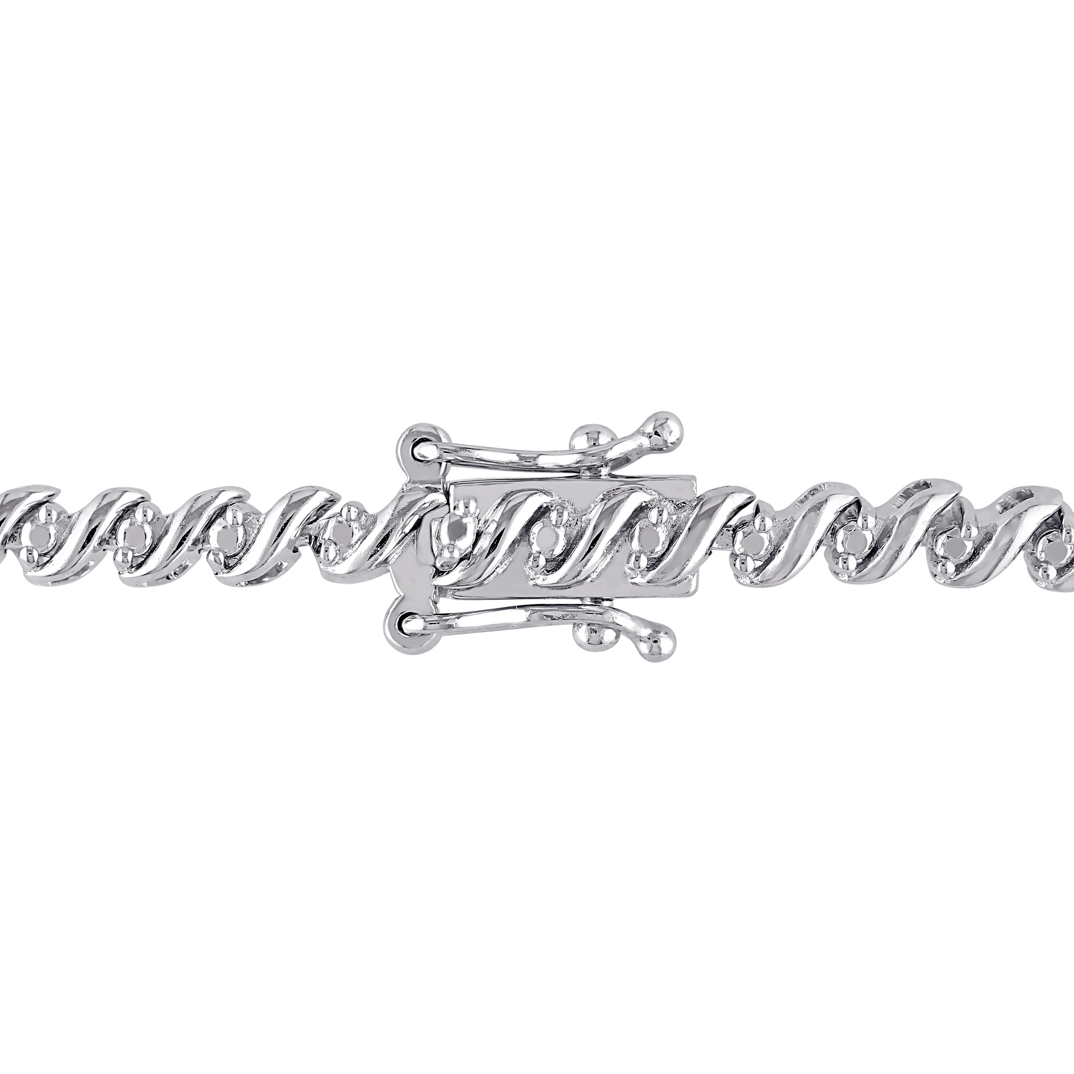 Diamond Accented Tennis Bracelet Sterling Silver (0.50ct)