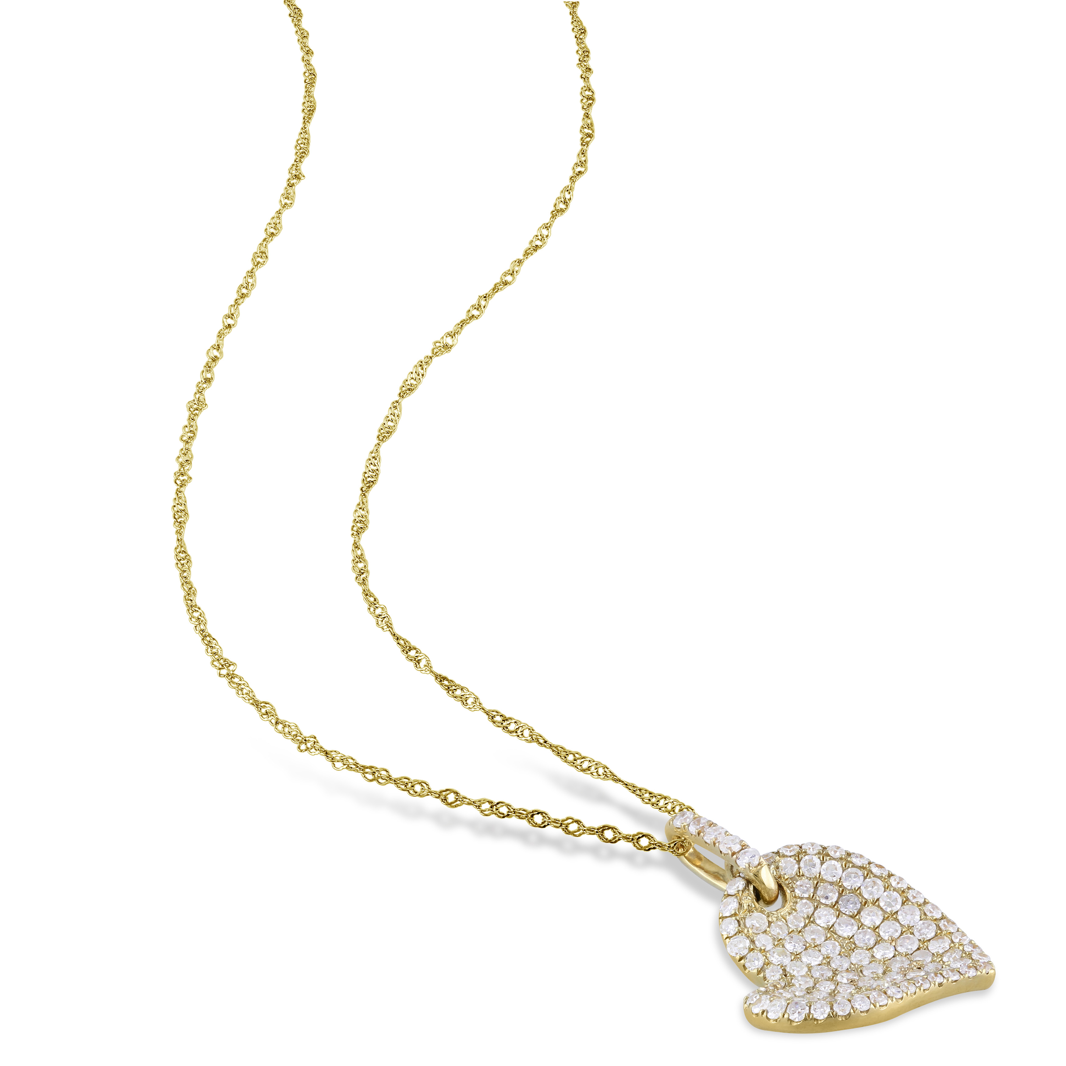 Diamond Heart Pendant 14k Yellow Gold (0.50ct)