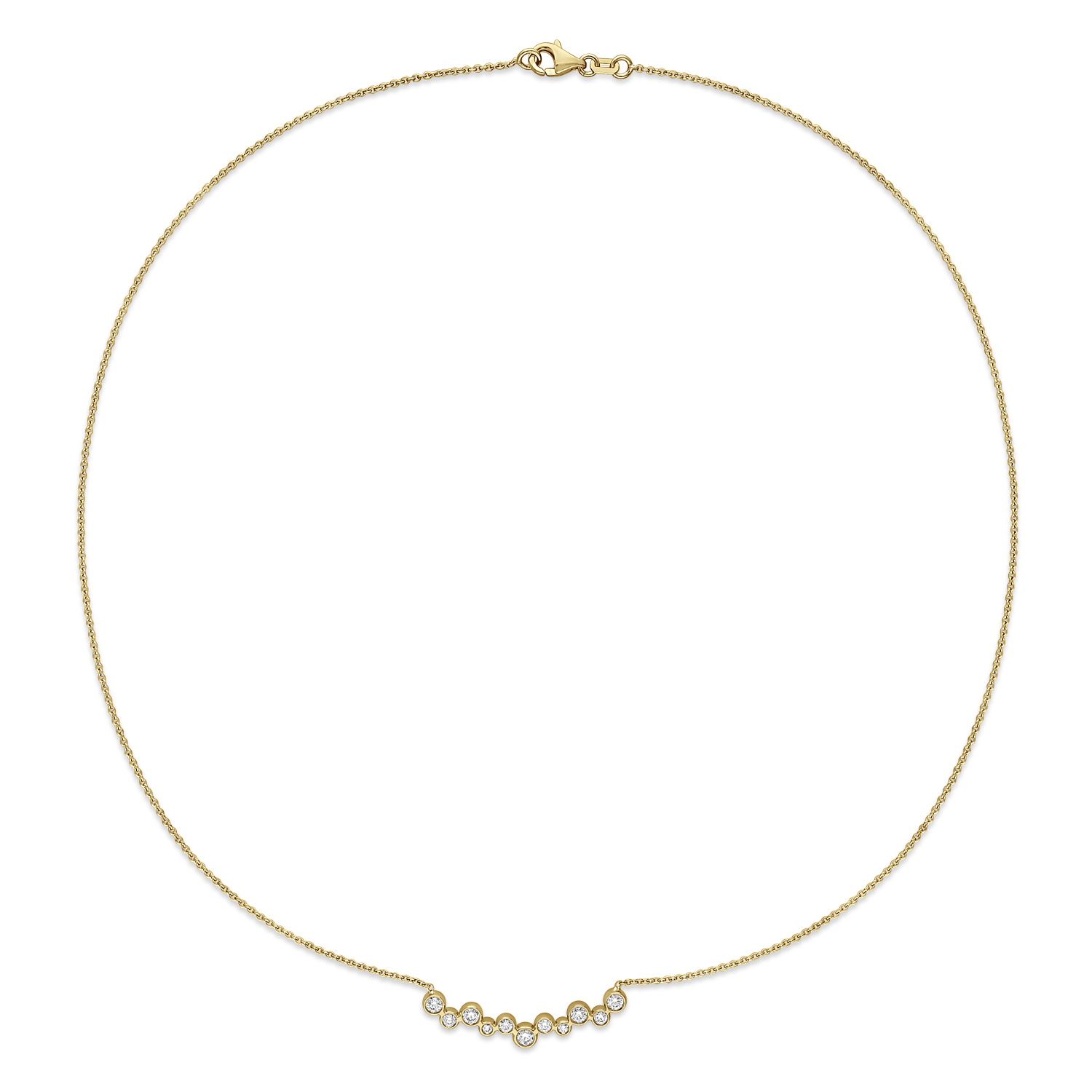 Round Diamond Necklace 18k Yellow Gold (0.35 ct)