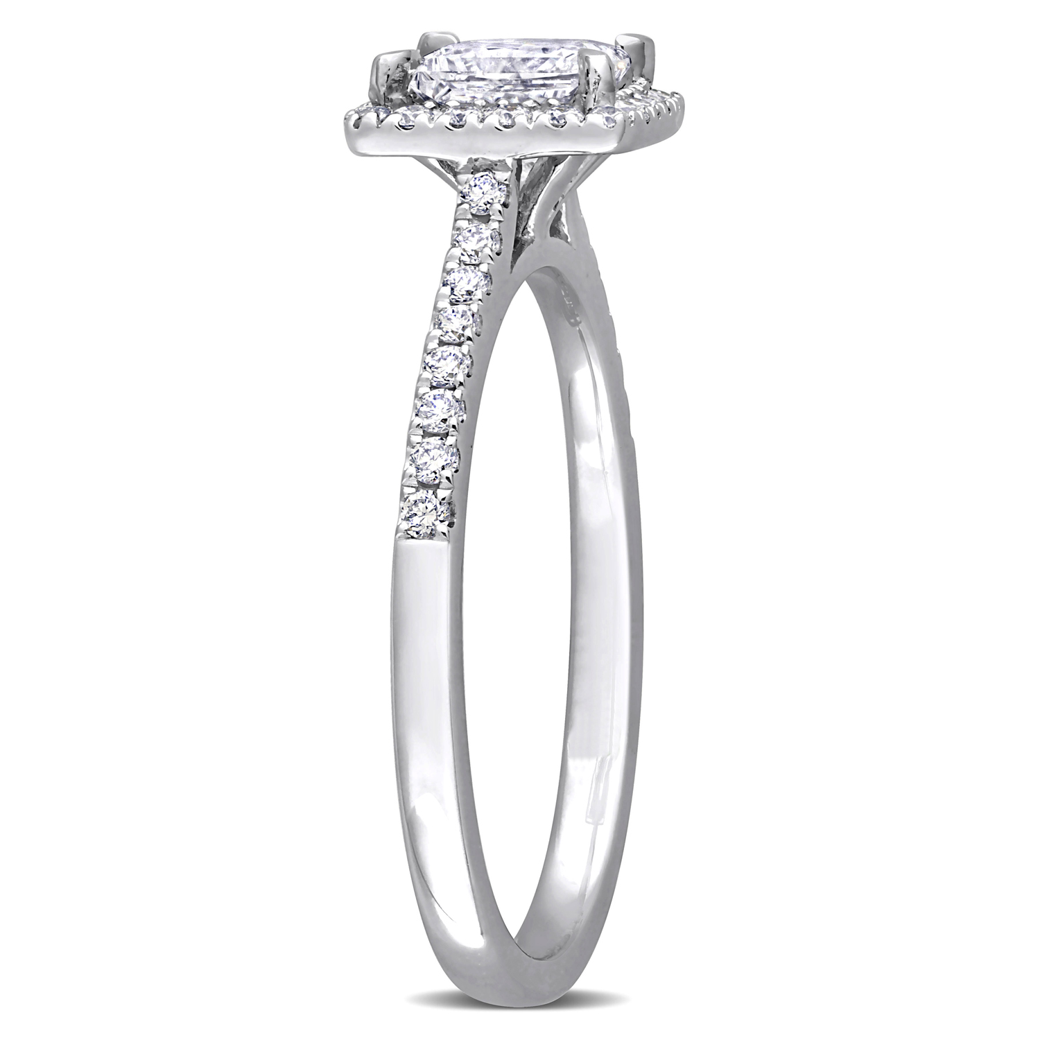 Princess Cut Lab Grown Diamond Engagement Ring 14K White Gold (1.00ct)