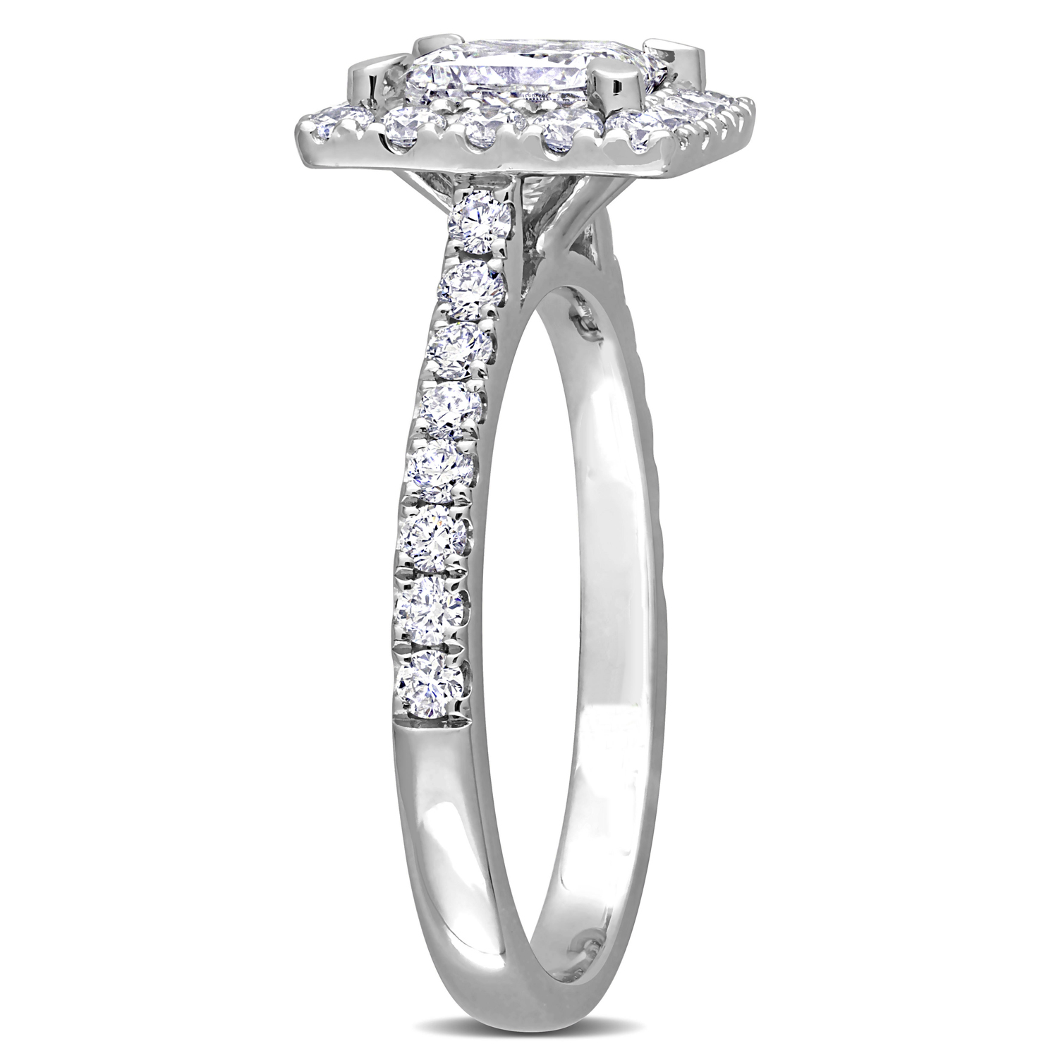 Princess Cut Lab Grown Diamond Engagement Ring 14K White Gold (2.00ct)