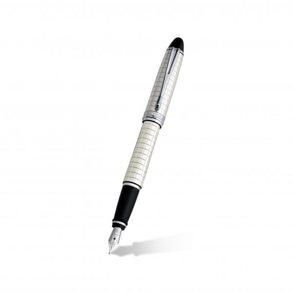Aurora Ipsilon 14k White Gold & Sterling Silver Fountain Pen