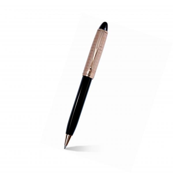 Aurora Ipsilon 14k Rose Gold Plated Black Ballpoint Pen