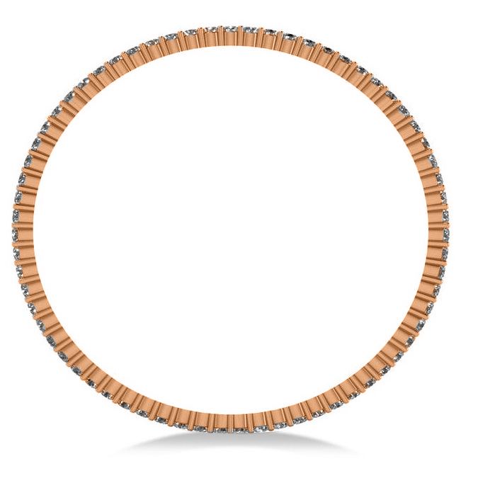 Stackable Diamond Bangle Eternity Bracelet 14k Rose Gold (7.00ct)