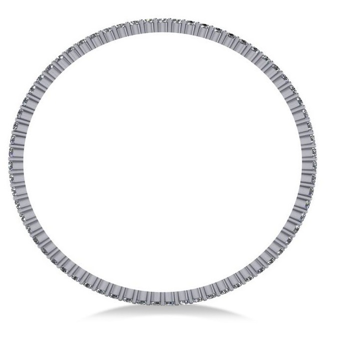 Stackable Diamond Bangle Eternity Bracelet 18K White Gold (7.00ct)