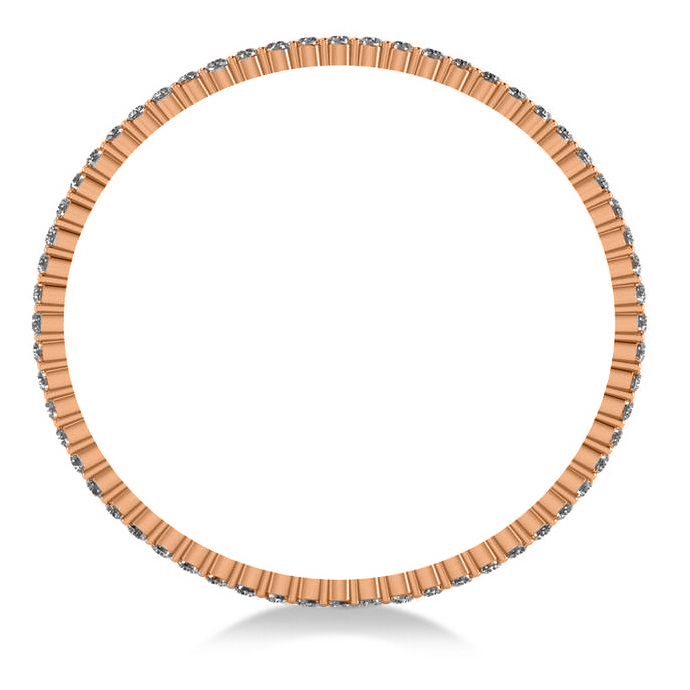 Stackable Diamond Bangle Eternity Bracelet 14k Rose Gold (9.00ct)