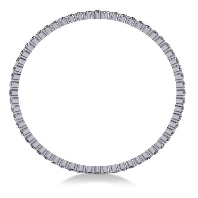 Stackable Diamond Bangle Eternity Bracelet 18K White Gold (9.00ct)