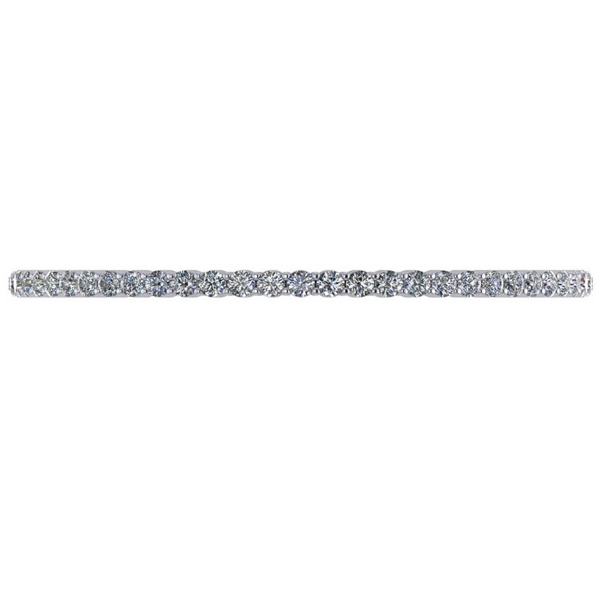 Stackable Diamond Bangle Eternity Bracelet 18K White Gold (9.00ct)