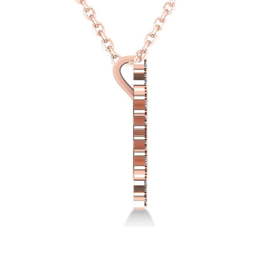 Diamond  Snowflake Pendant Necklace 14k Rose Gold (0.66ct)