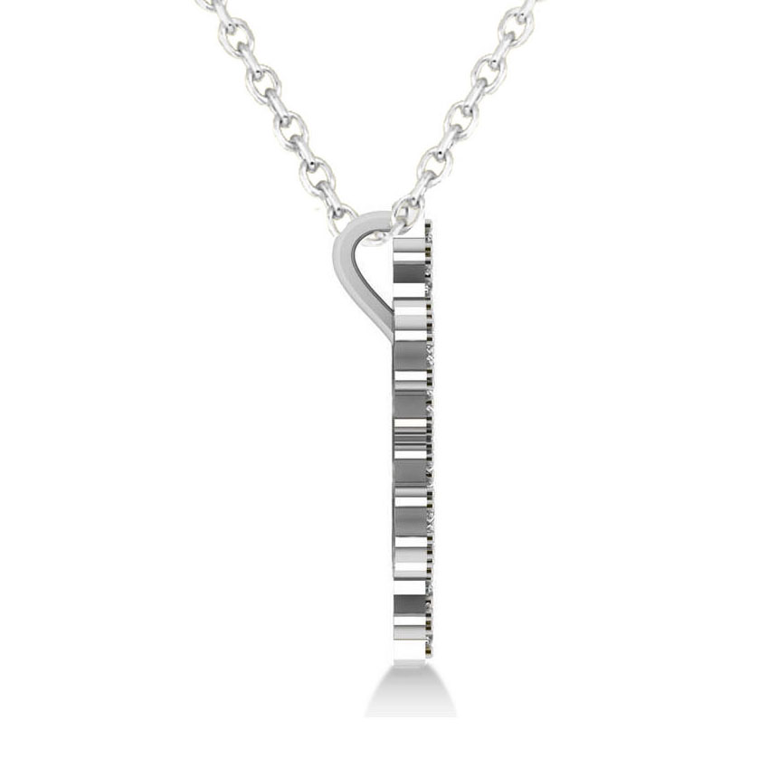 Diamond  Snowflake Pendant Necklace 14k White Gold (0.66ct)