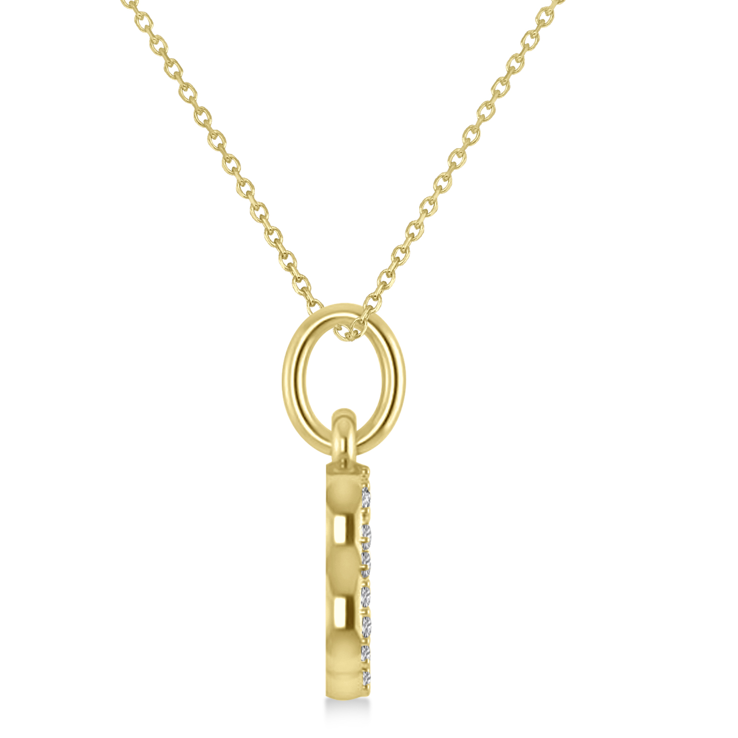 Aries Zodiac Diamond Pendant Necklace 14k Yellow Gold (0.12ct)
