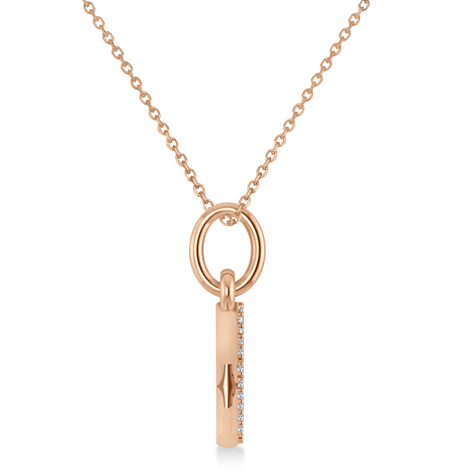 Sagittarius Zodiac Diamond Pendant Necklace 14k Rose Gold (0.10ct)