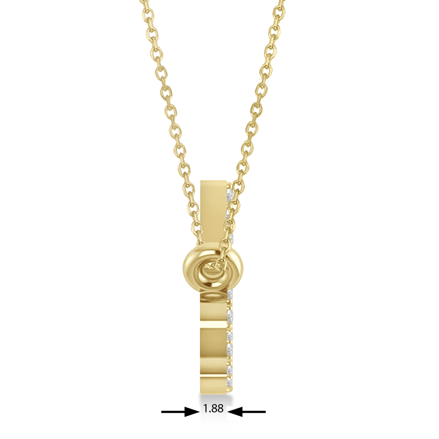 Diamond Smile Pendant Necklace 14k Yellow Gold (0.25ct)