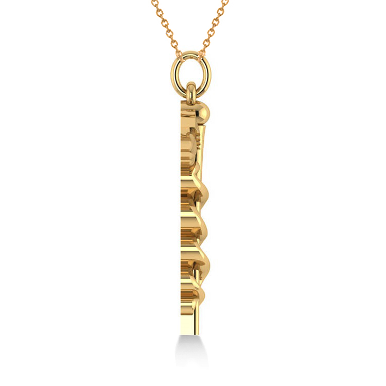 Caduceus Medical Symbol Pendant 14k Yellow Gold