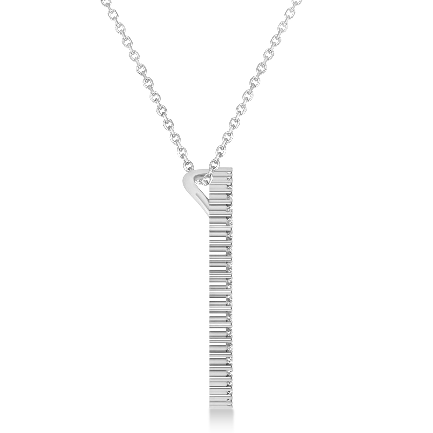 Moissanite Circle of Life Charm Pendant Necklace 14k White Gold (0.68ct)