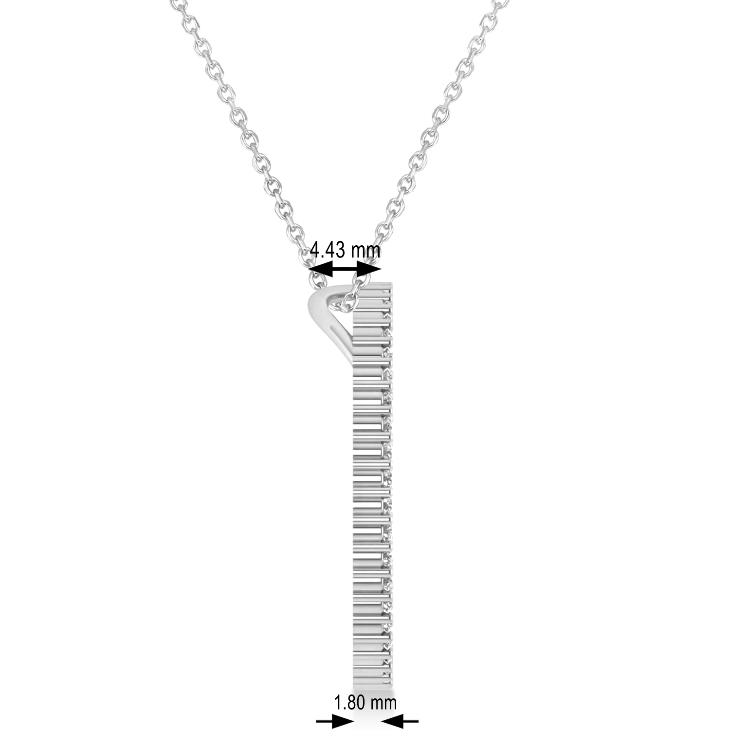 Moissanite Circle of Life Charm Pendant Necklace 14k White Gold (0.68ct)