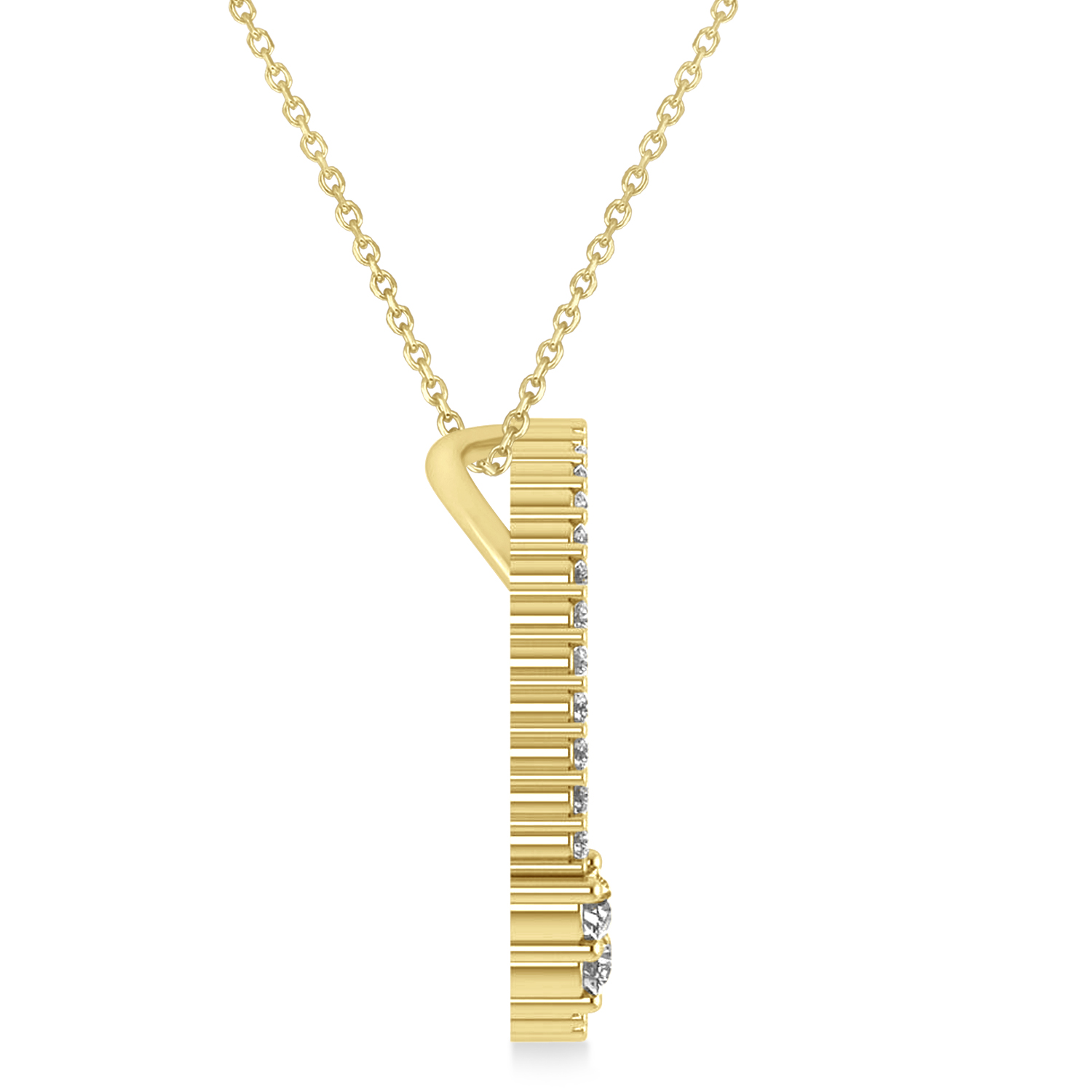 Lab Grown Diamond Locked Circle of Life Pendant Necklace 14k Yellow Gold (0.46ct)