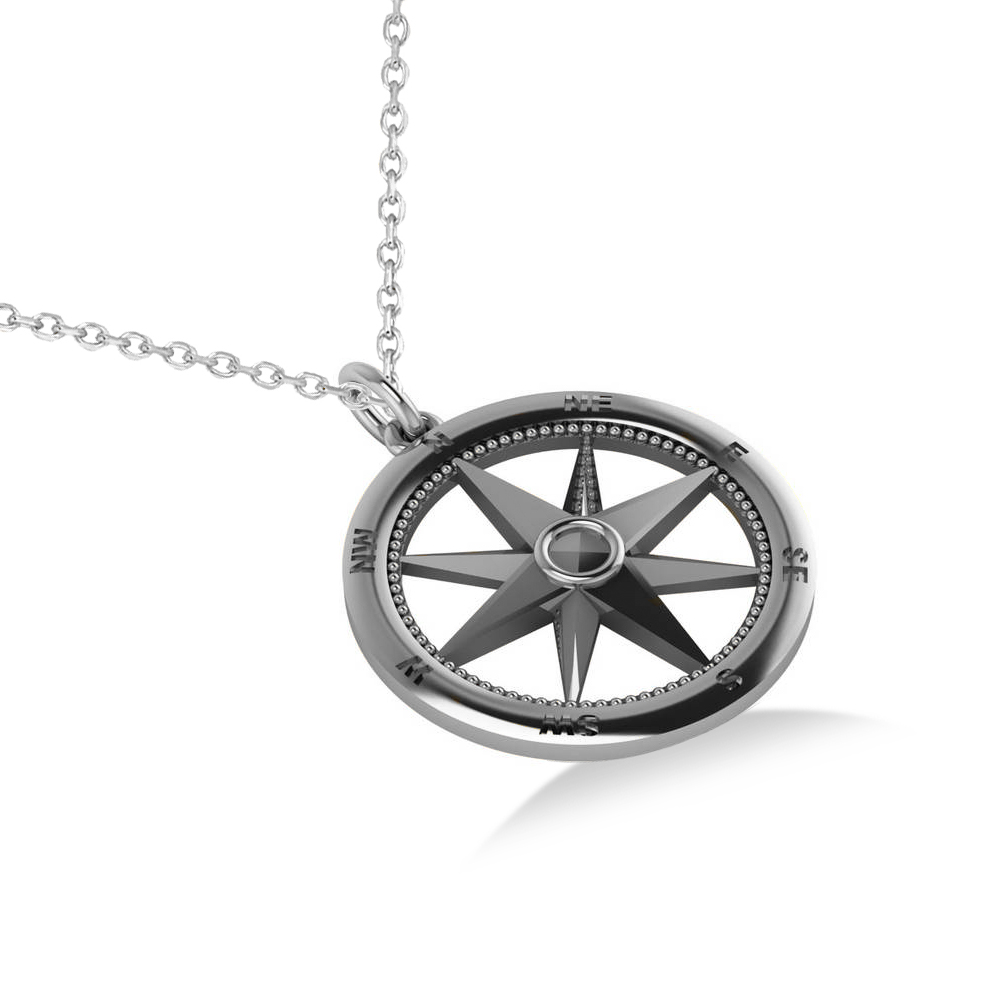【as\"on】ASON TRAIN NECKLACE Statement Stainless Steel Chain Compass North Star Necklace