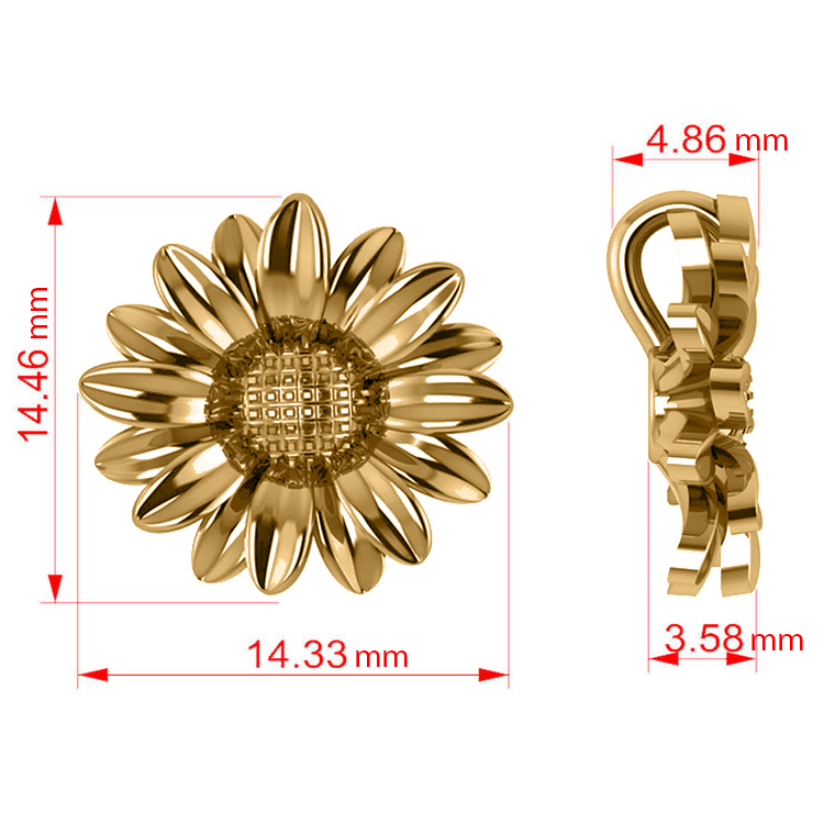 ★daisy★✾14kgf 14k Gold Plated Daisy Flower Stud Earrings – GENEVIVE