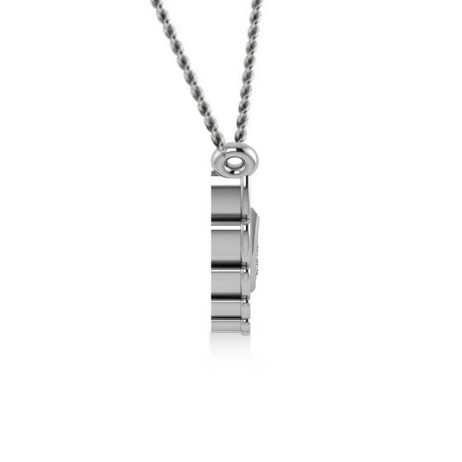 Diamond Angel Wings Pendant Necklace 14k White Gold (0.11ct)