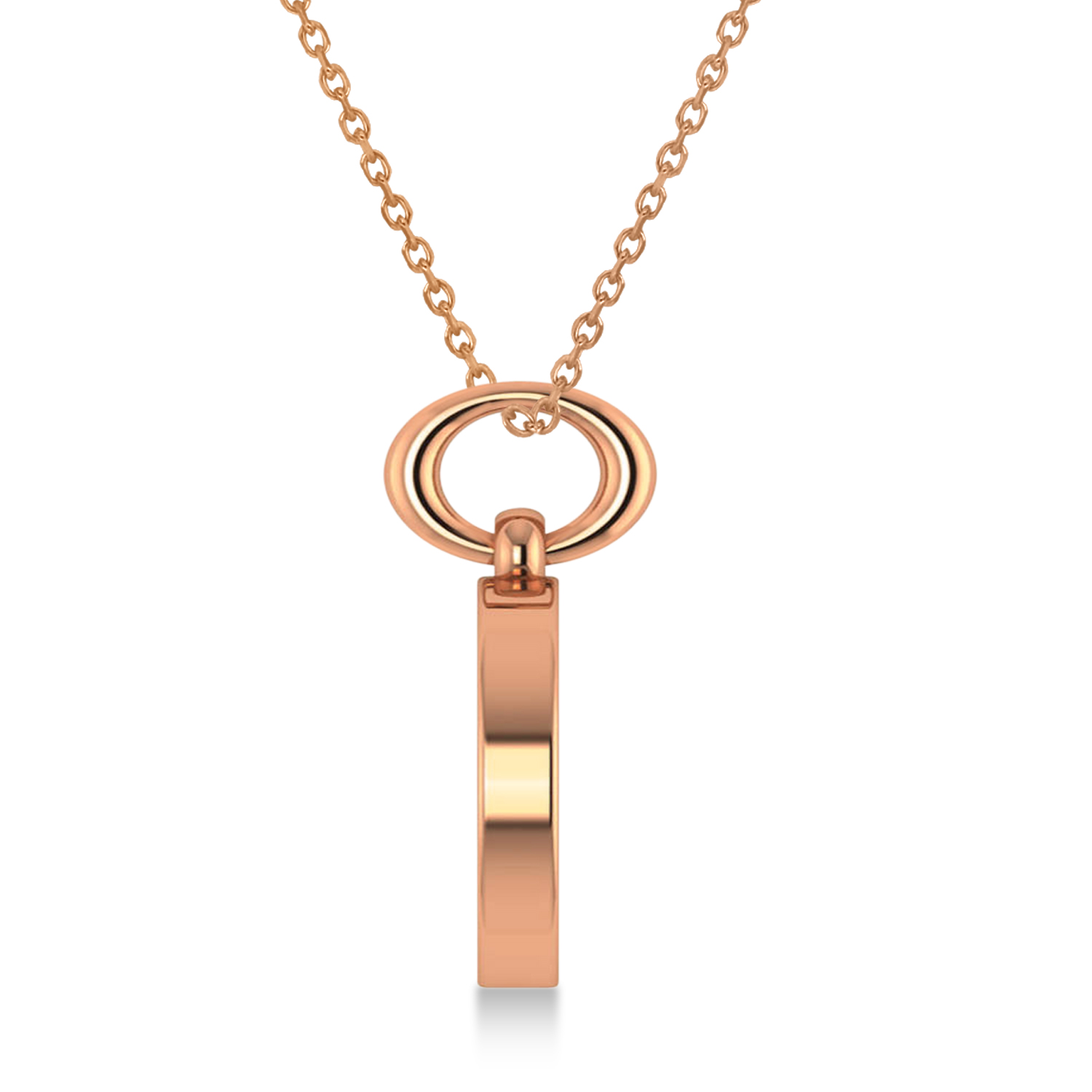 Navigational Compass Pendant Necklace 14k Rose Gold