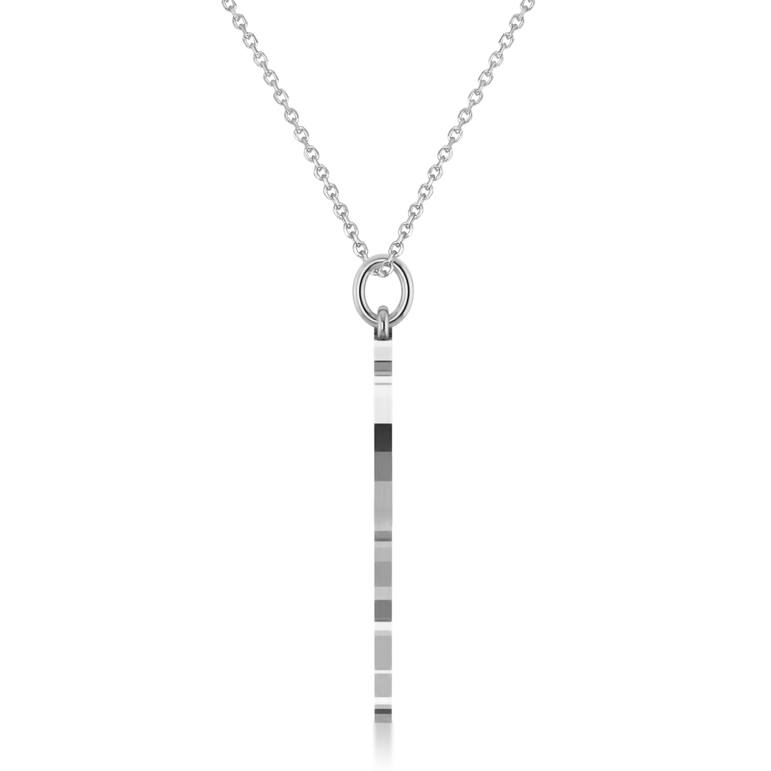 Israel Map Pendant Necklace 14K White Gold