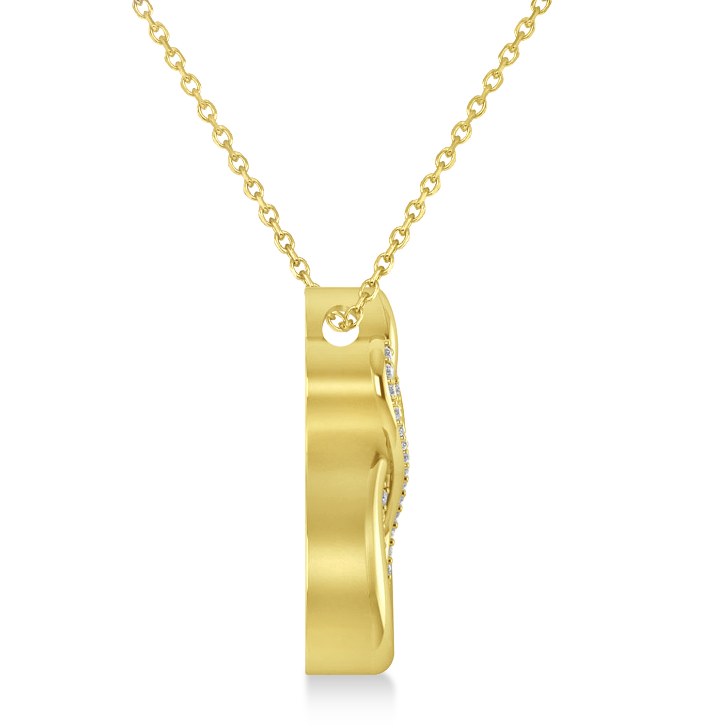 Diamond Double Infinity Pendant 14k Yellow Gold (0.14 ctw)