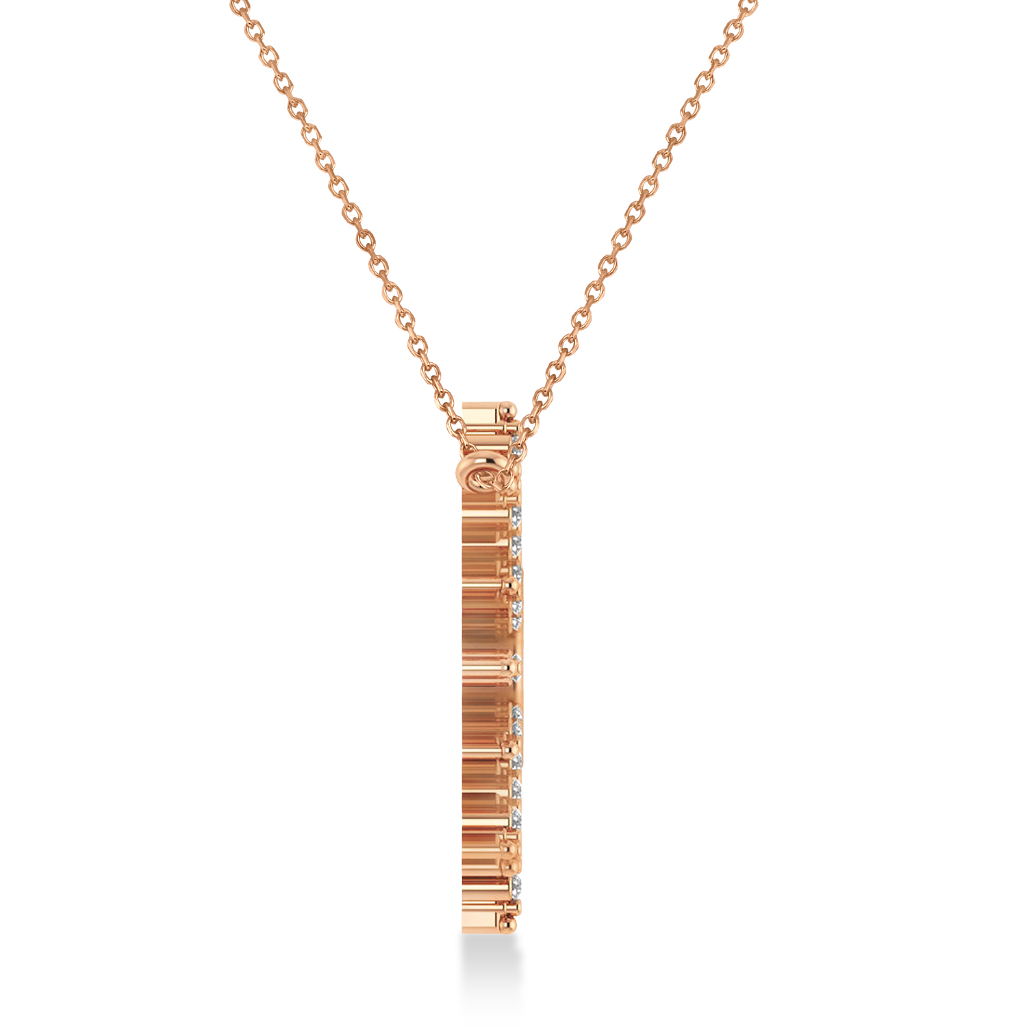 Diamond Sun Pendant Necklace 14k Rose Gold (0.56ct)